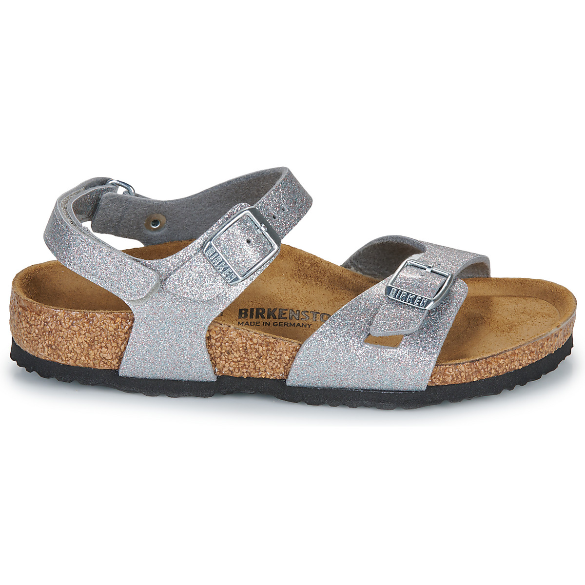 BIRKENSTOCK Sandále Rio AS Kids BF Sparkling Silver BIRKENSTOCK