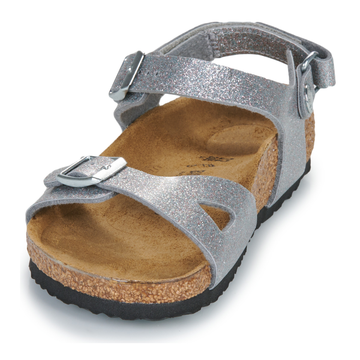 BIRKENSTOCK Sandále Rio AS Kids BF Sparkling Silver BIRKENSTOCK