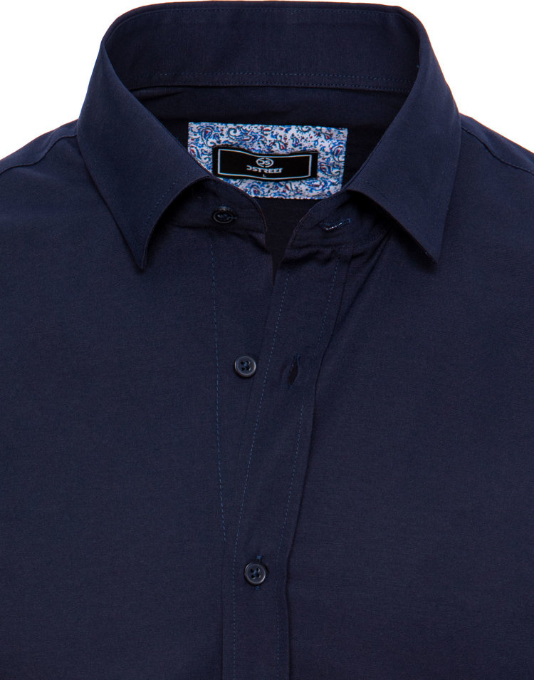 BASIC Tmavomodrá elegantná pánska košeľa DX2477