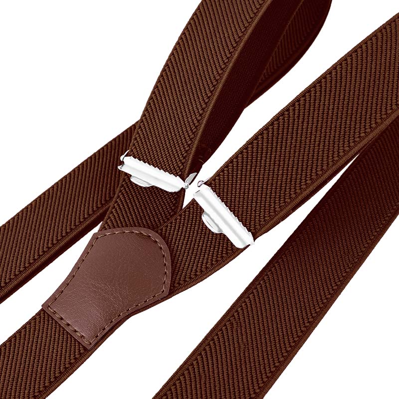 Traky na nohavice hnedé šírka 2,5 cm