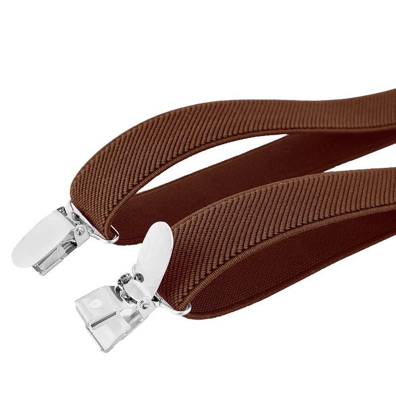 Traky na nohavice hnedé šírka 2,5 cm