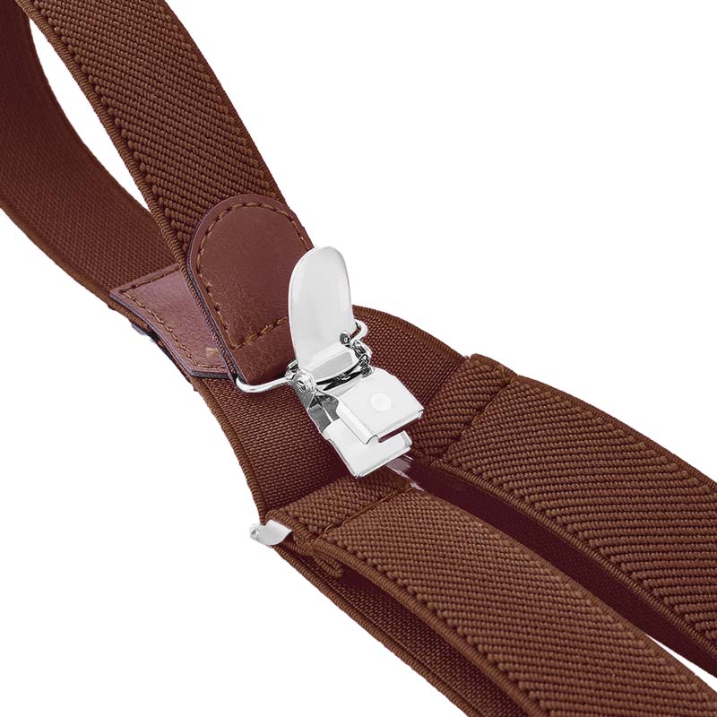 Traky na nohavice hnedé šírka 2,5 cm