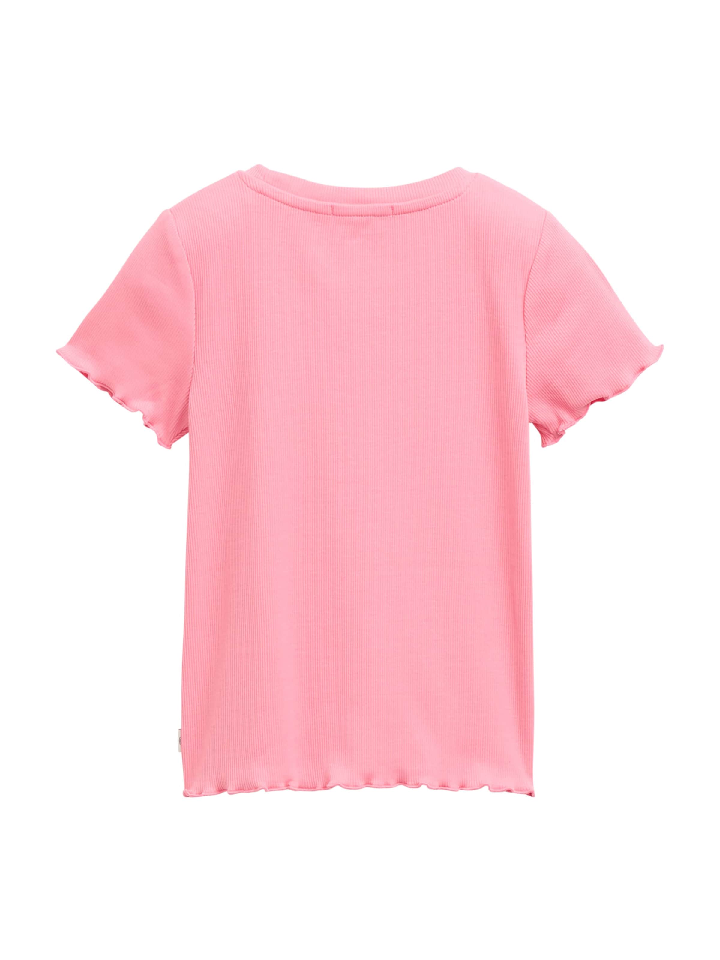 TOM TAILOR Tričko ružová / pitaya / čierna