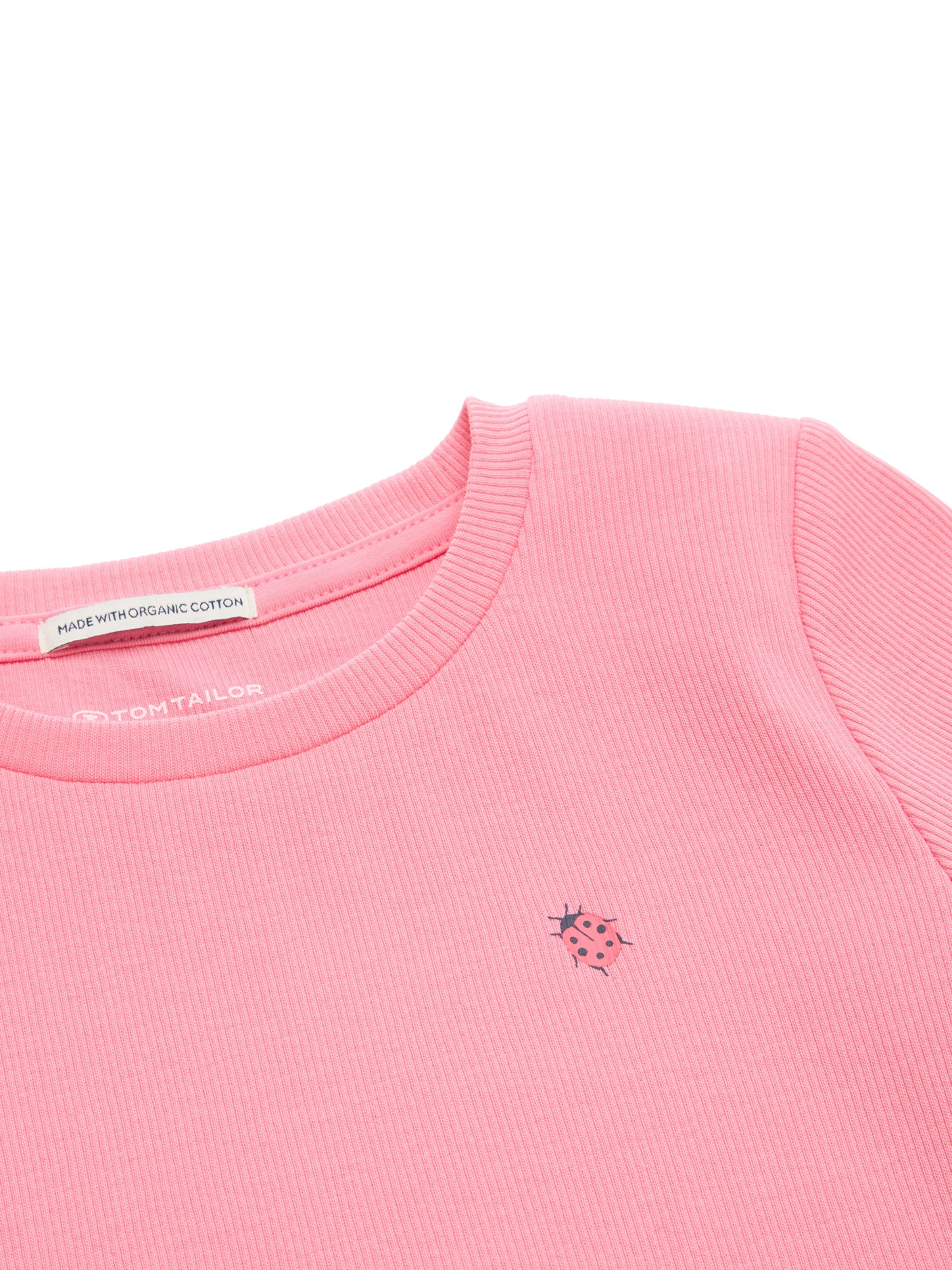 TOM TAILOR Tričko ružová / pitaya / čierna