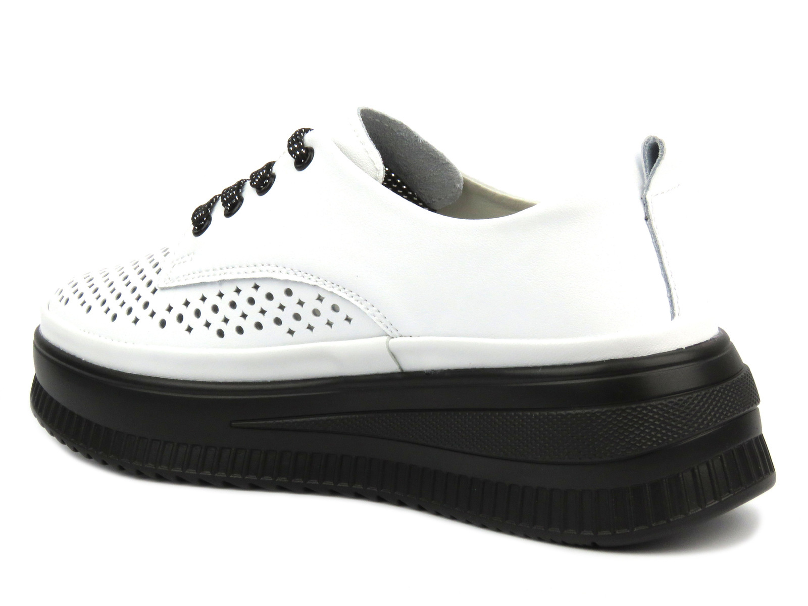 Ažurové polobotky, dámské tenisky - Artiker 54C1708, bílá