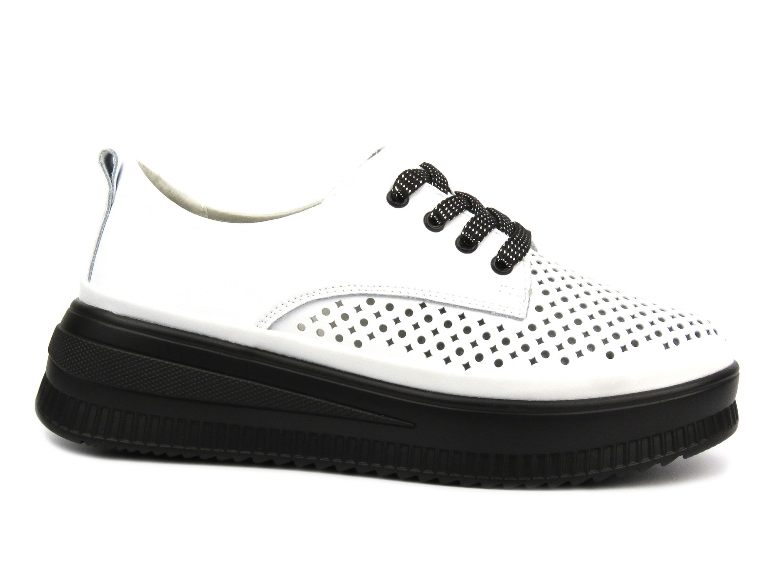 Ažurové polobotky, dámské tenisky - Artiker 54C1708, bílá