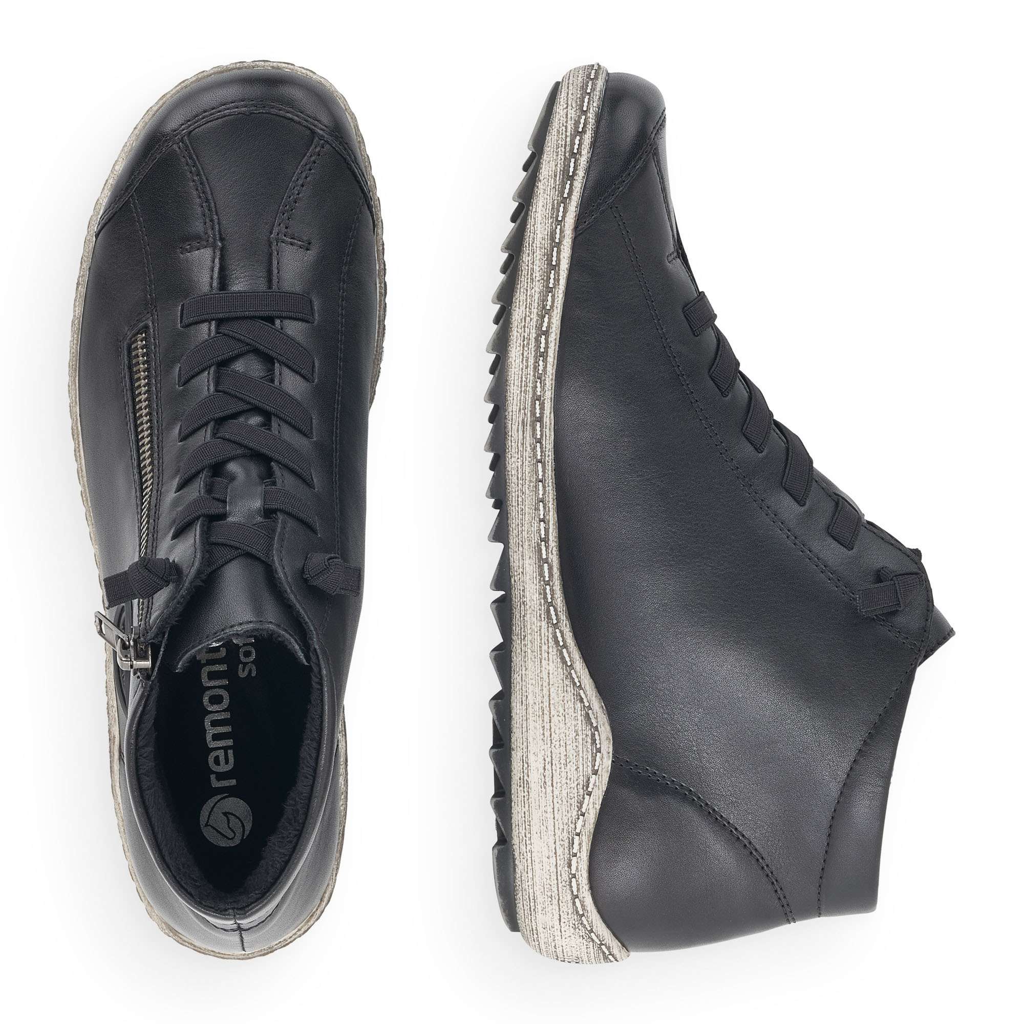 RIEKER Dámska členková obuv REMONTE R1498-01 čierna W5