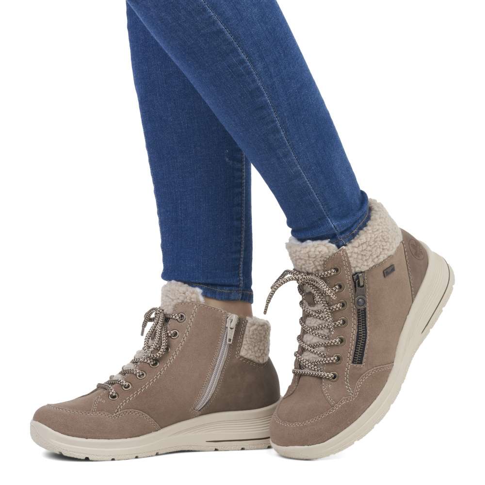 Dámska členková obuv RIEKER L7701-24 béžová W5