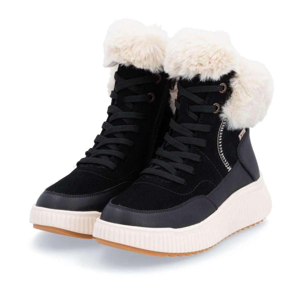 Dámska členková obuv RIEKER REVOLUTION W1773-00 čierna W4