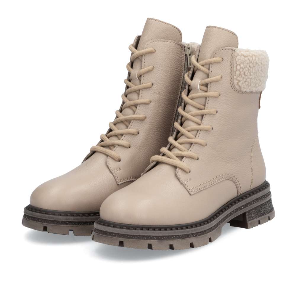 Dámska členková obuv RIEKER Z9805-20 béžová W4