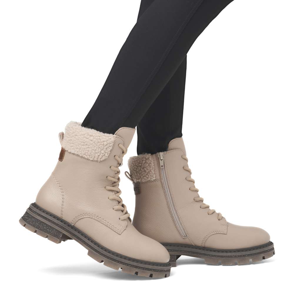 Dámska členková obuv RIEKER Z9805-20 béžová W4