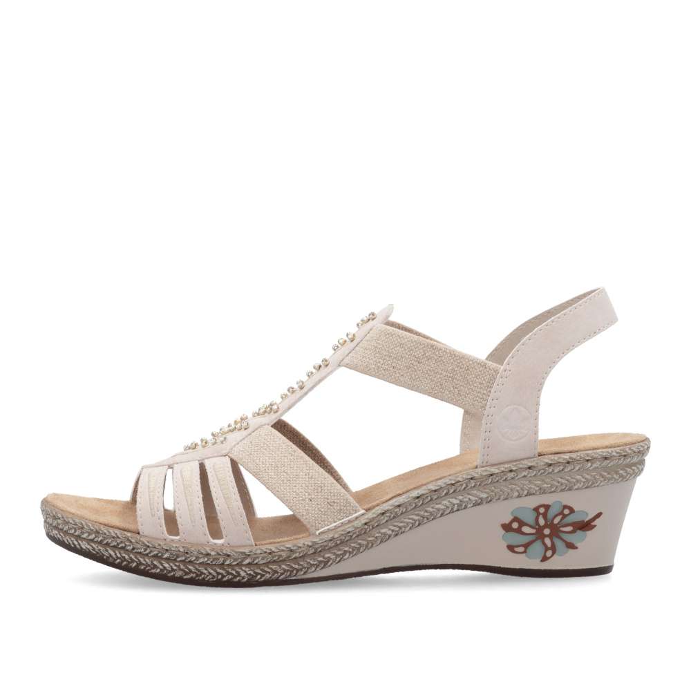 Dámske sandále RIEKER V2461-31 ružová S5