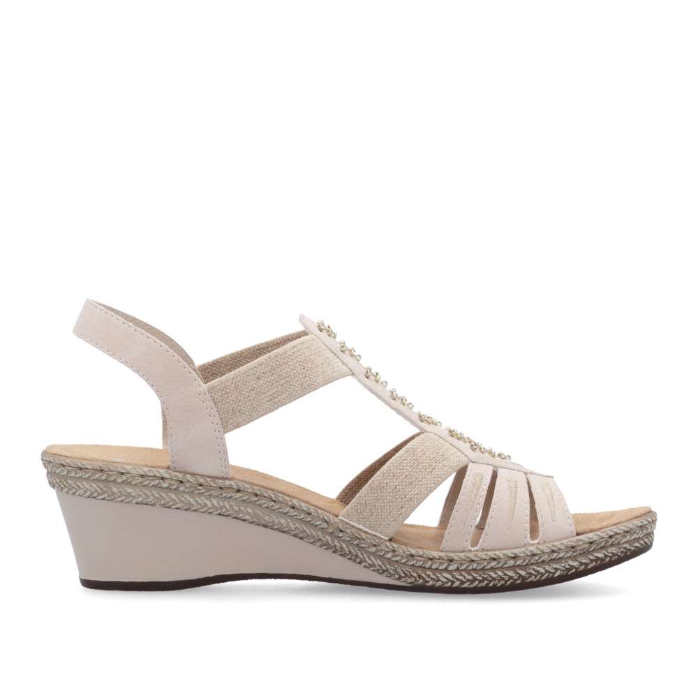 Dámske sandále RIEKER V2461-31 ružová S5