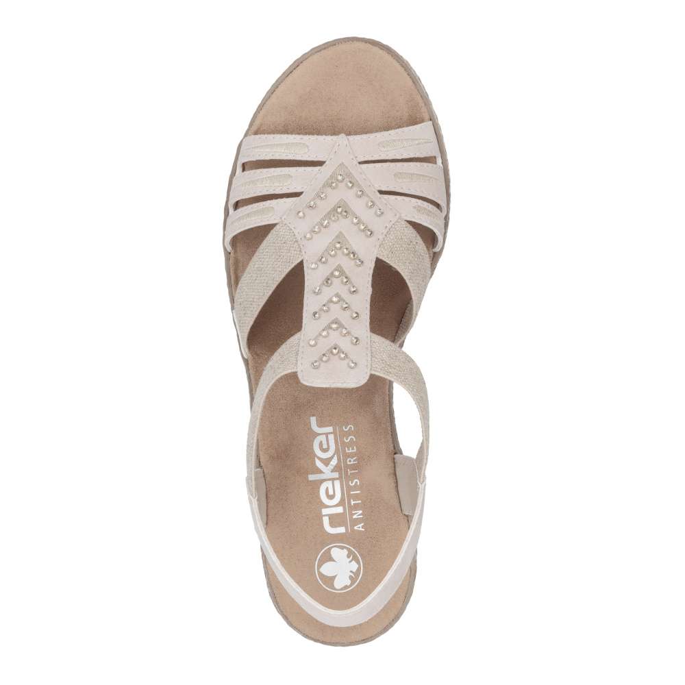 Dámske sandále RIEKER V2461-31 ružová S5