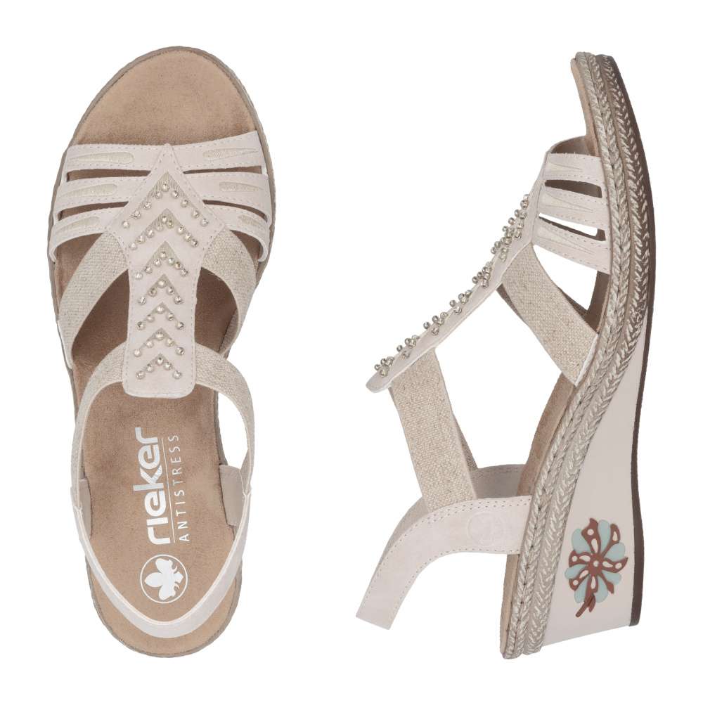 Dámske sandále RIEKER V2461-31 ružová S5