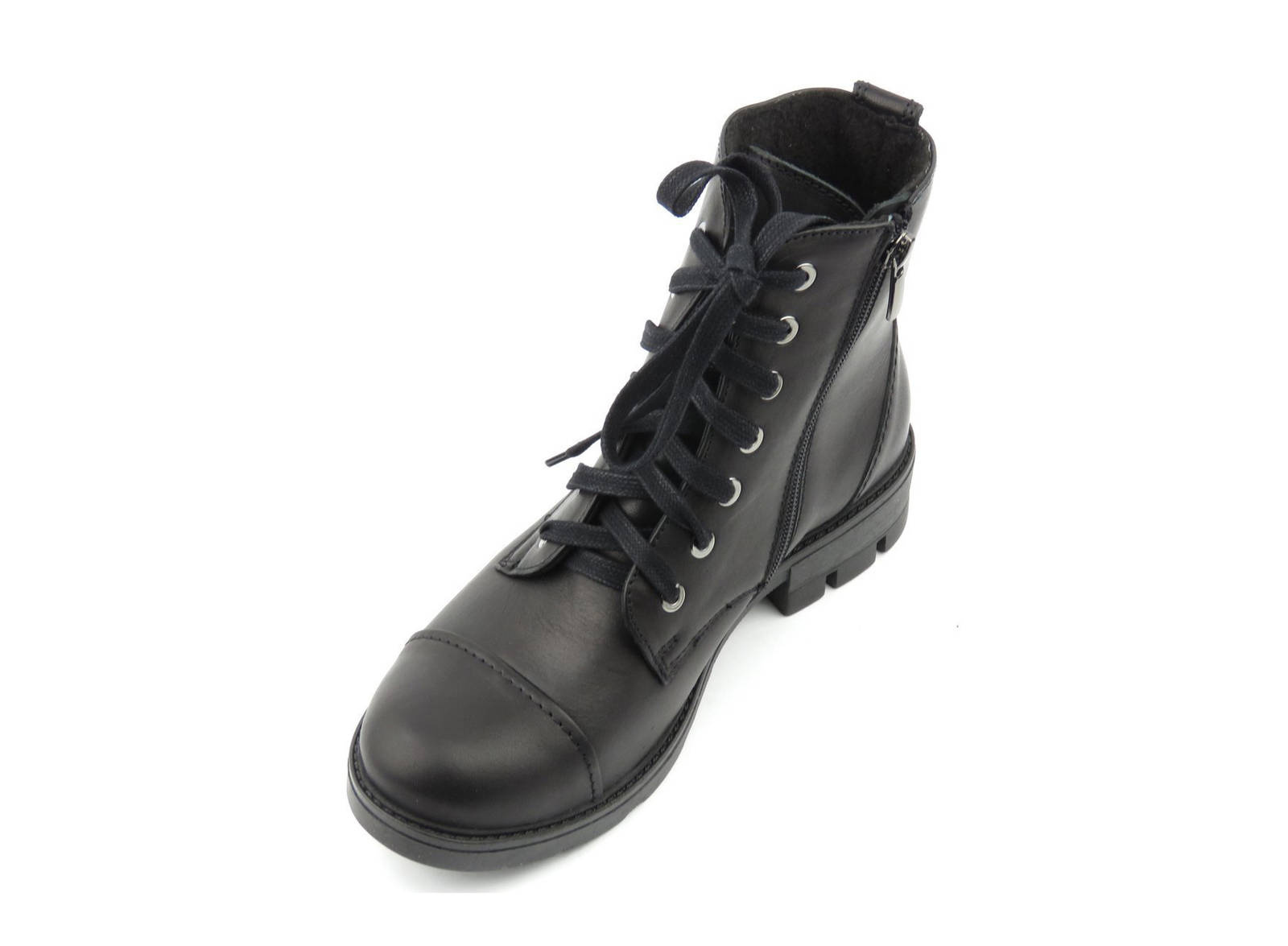 Kožené kozačky, dámské kozačky polské značky HELIOS Komfort 578, černé