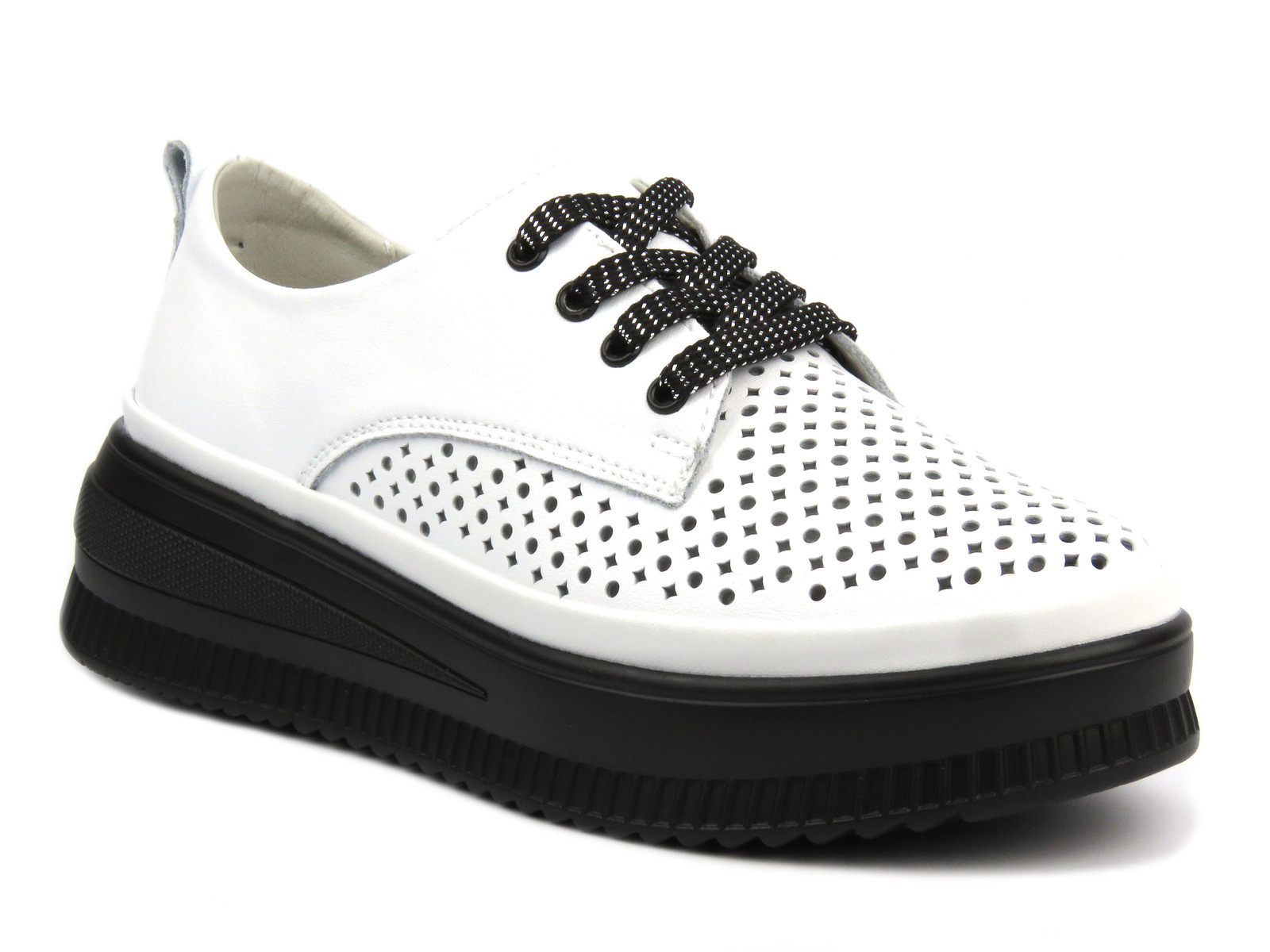 Ažurové polobotky, dámské tenisky - Artiker 54C1708, bílá