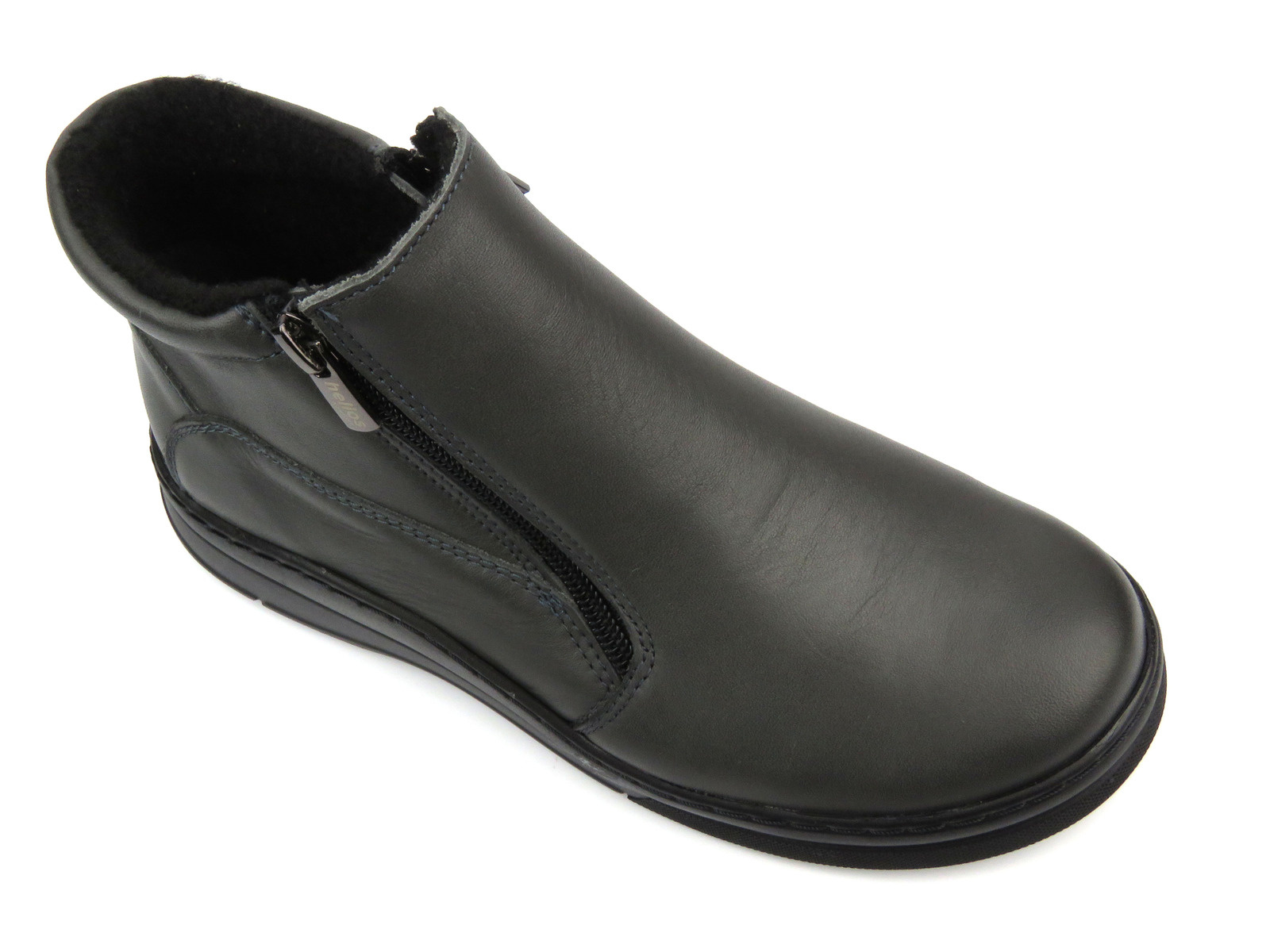 Dámské kotníkové boty se dvěma zipy - HELIOS Komfort 595, šedé