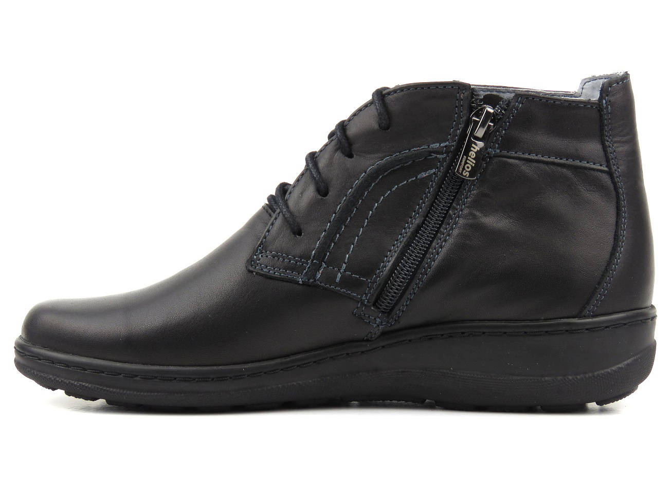 Lehké, pohodlné dámské kotníkové boty vyrobené v Polsku - HELIOS Komfort 612-2, černé