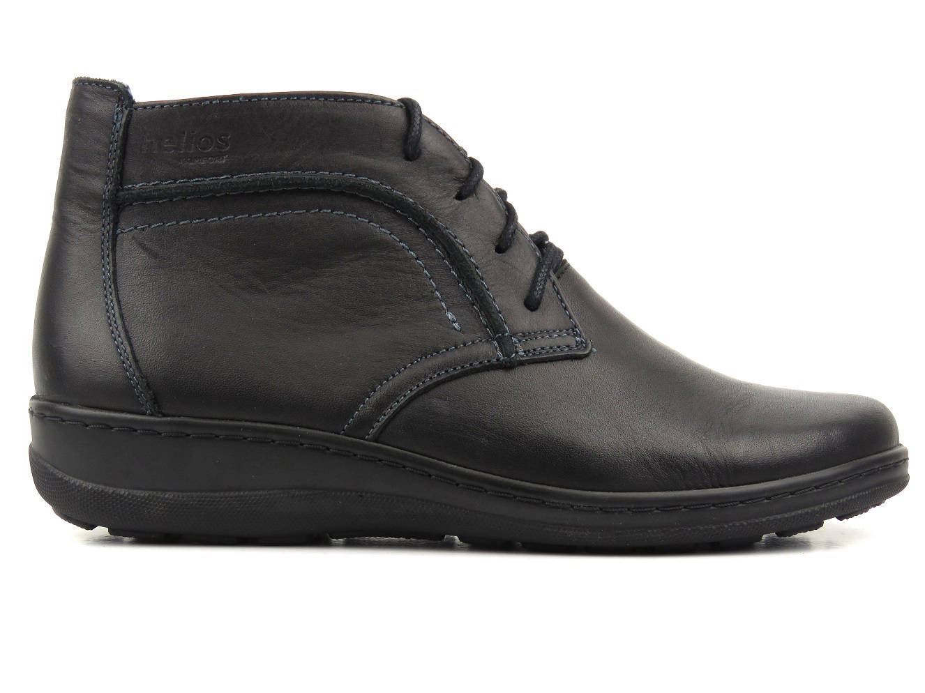 Lehké, pohodlné dámské kotníkové boty vyrobené v Polsku - HELIOS Komfort 612-2, černé