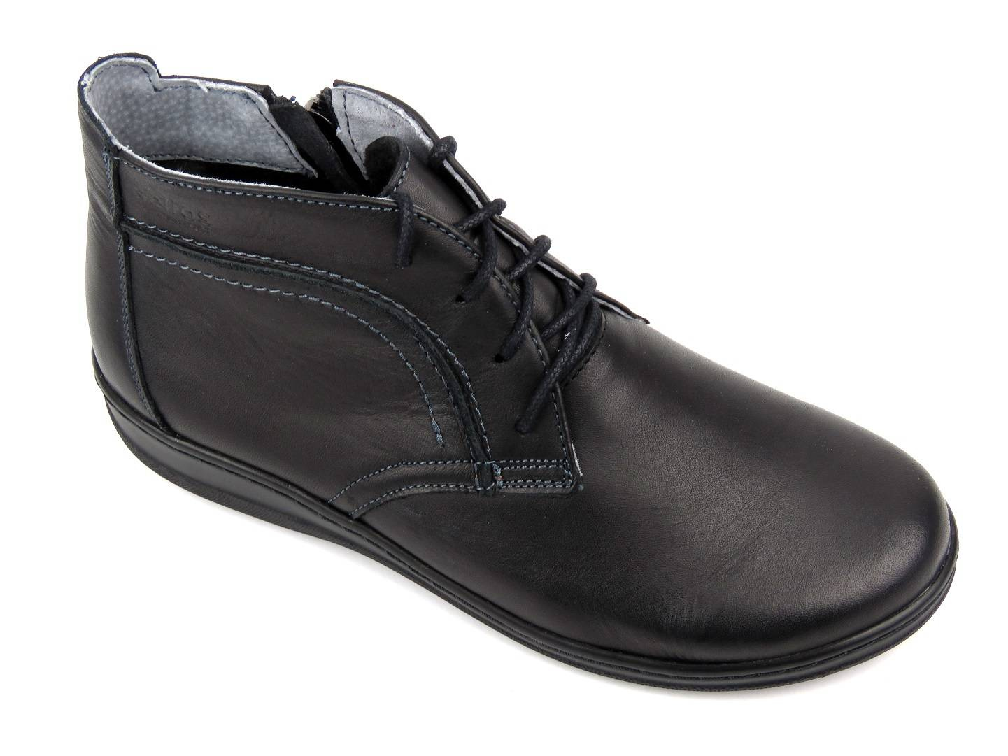 Lehké, pohodlné dámské kotníkové boty vyrobené v Polsku - HELIOS Komfort 612-2, černé