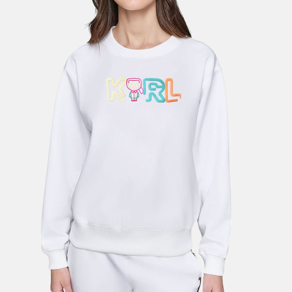 Dámská bílá mikina Karl Lagerfeld Jelly Logo 56155