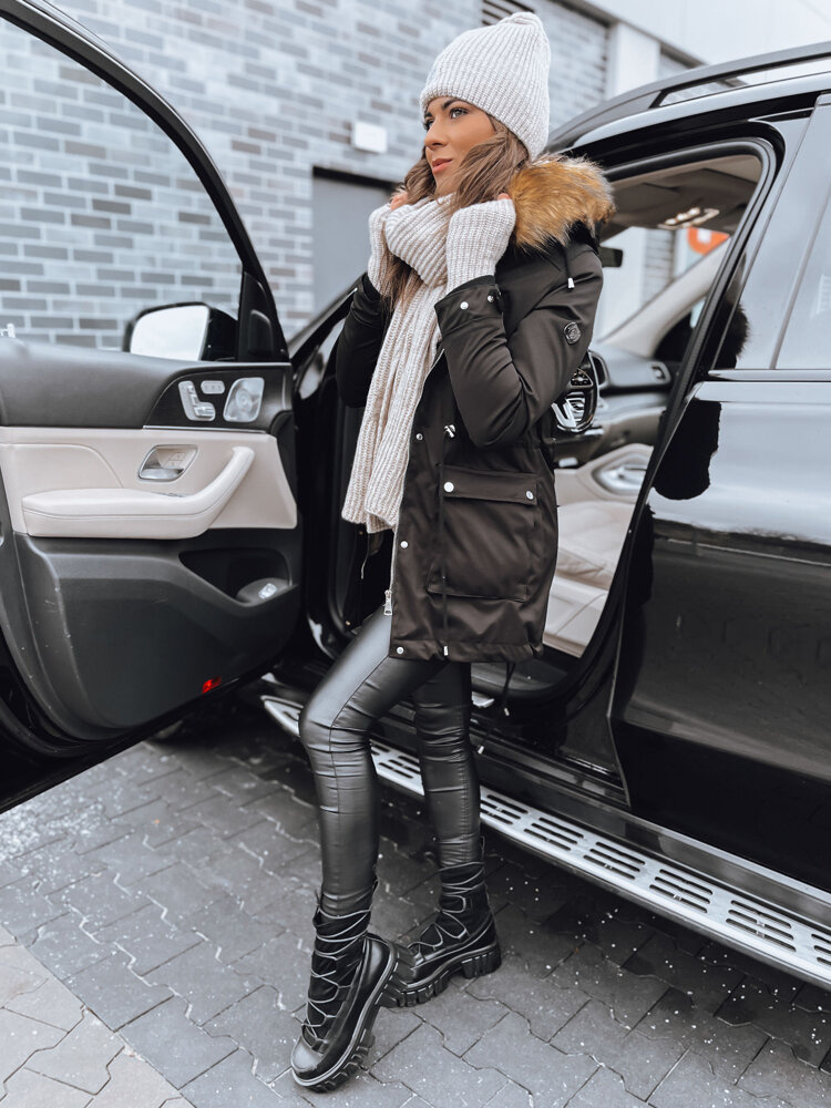 BASIC Čierna zateplená parka STELLA TY3180