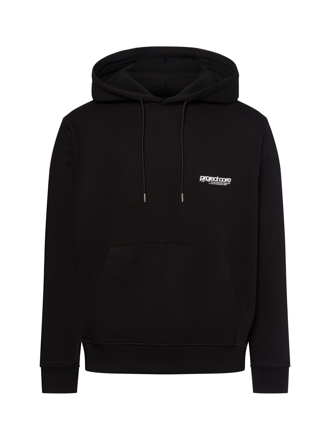 JACK & JONES Mikina 'JCOUnion' čierna / biela