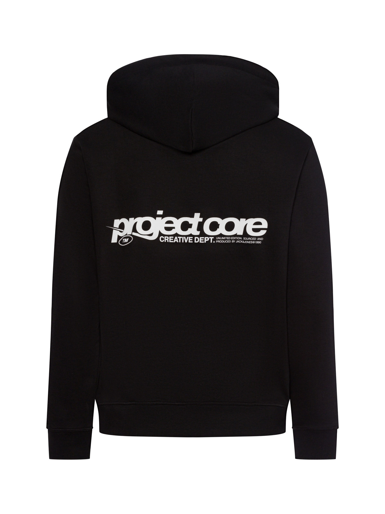 JACK & JONES Mikina 'JCOUnion' čierna / biela