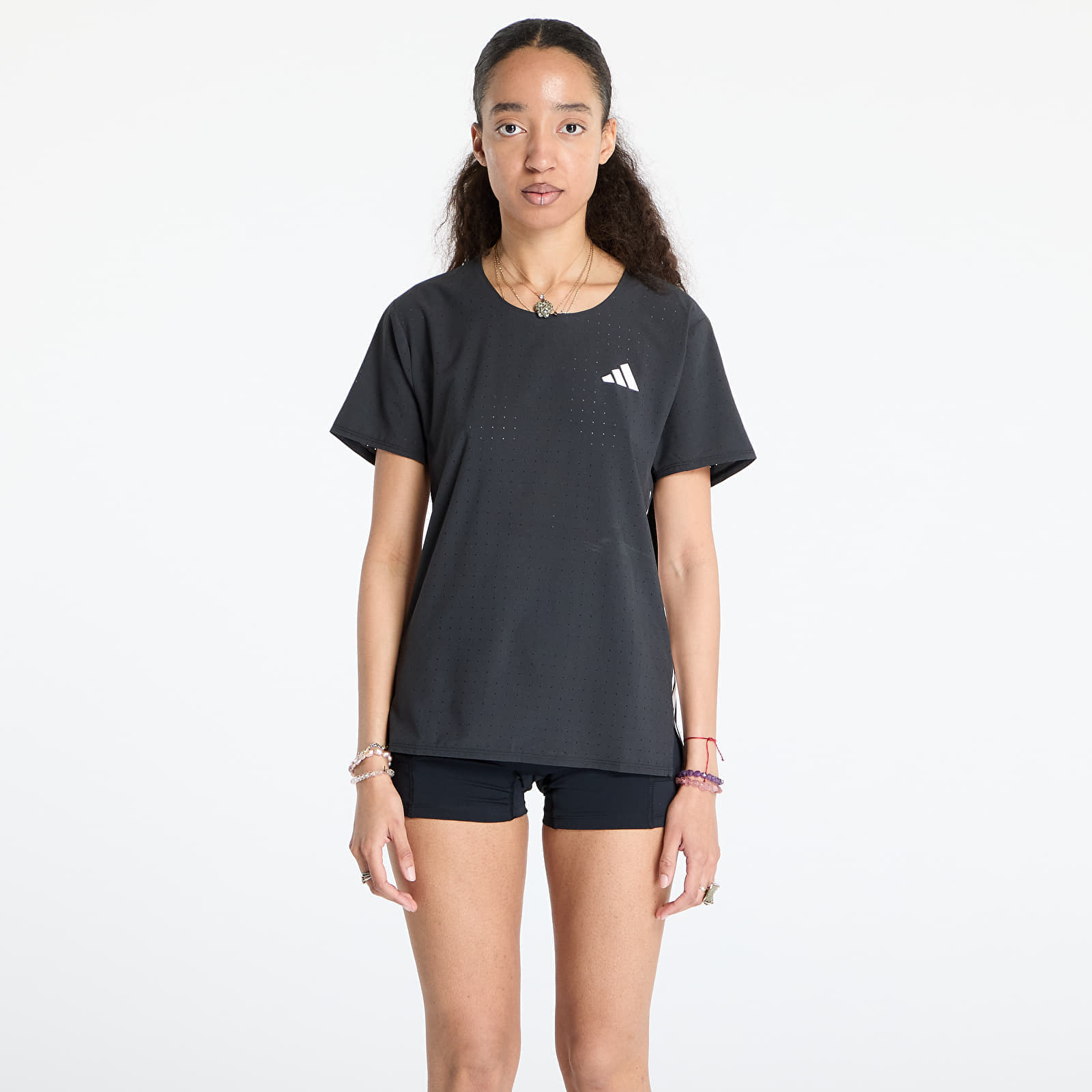 adidas Performance Tričko adidas Adizero Running T-Shirt Black/ Black XS