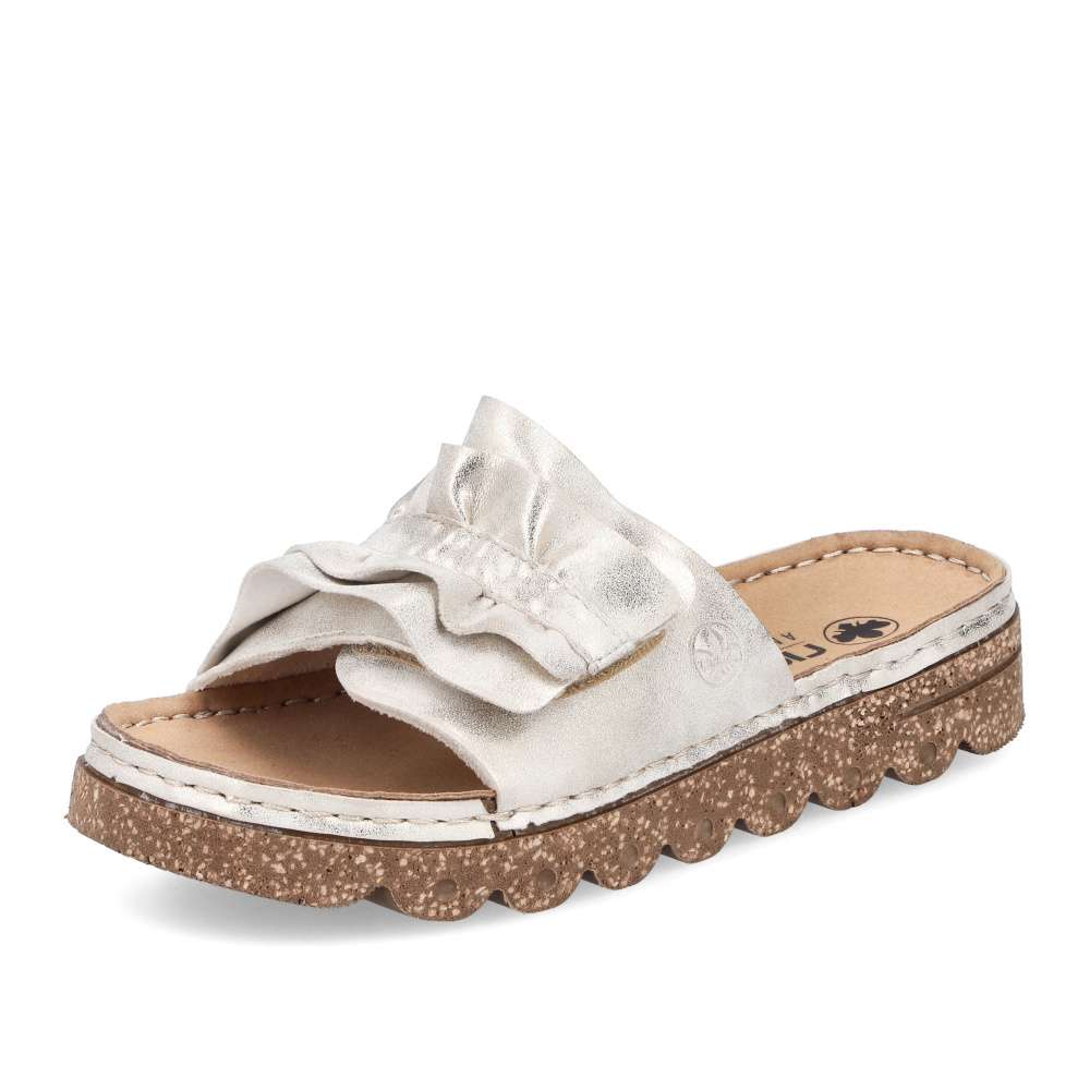 Dámske šľapky RIEKER V8763-60 béžová S6