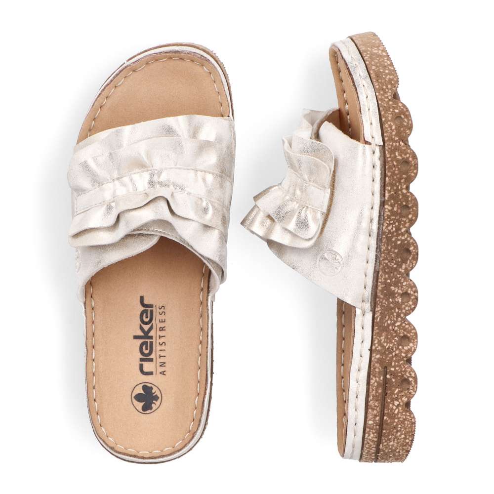 Dámske šľapky RIEKER V8763-60 béžová S6