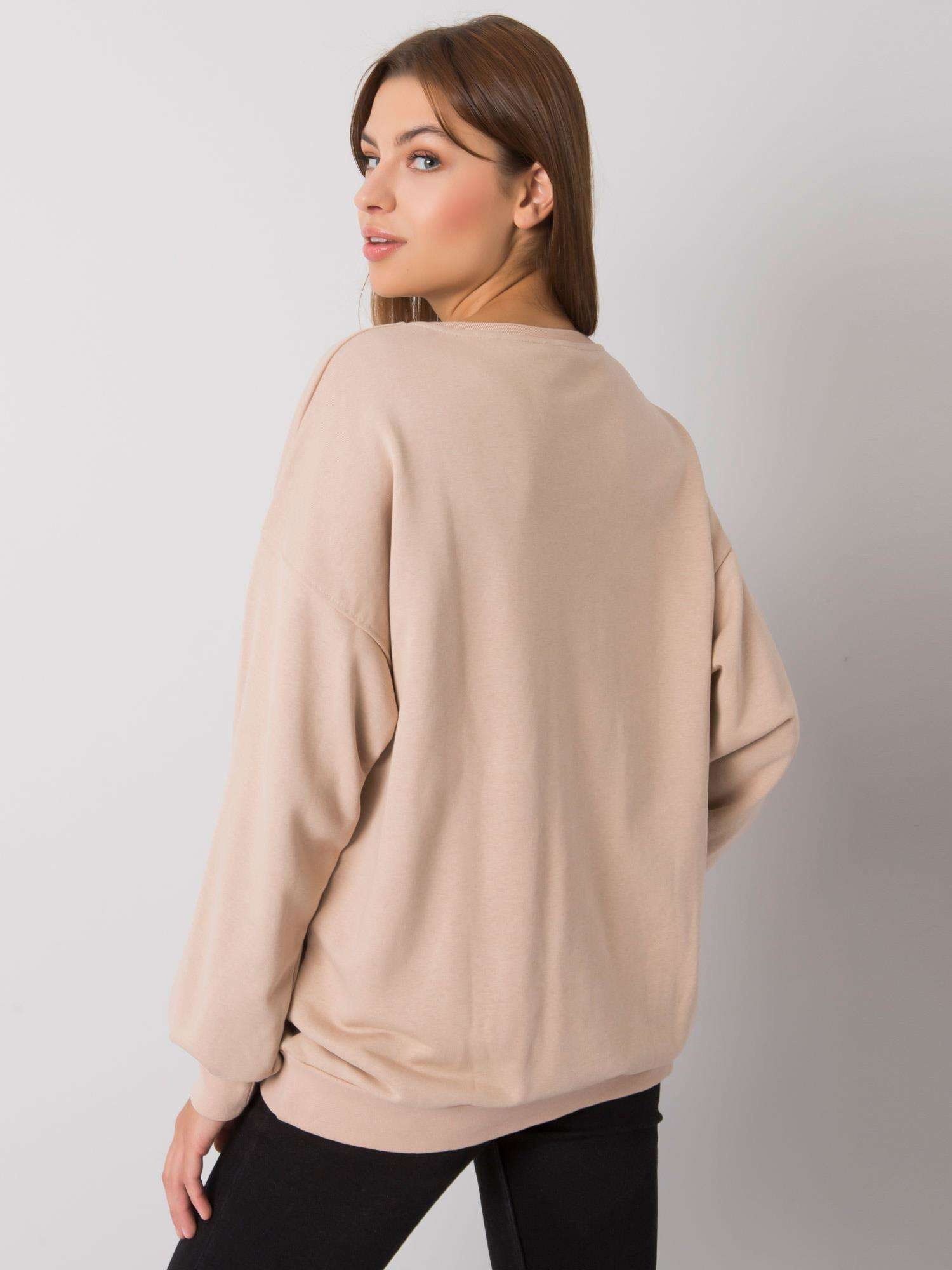 BASIC Svetlo béžová mikina s potlačou EM-BL-536 / 1U.84P-beige