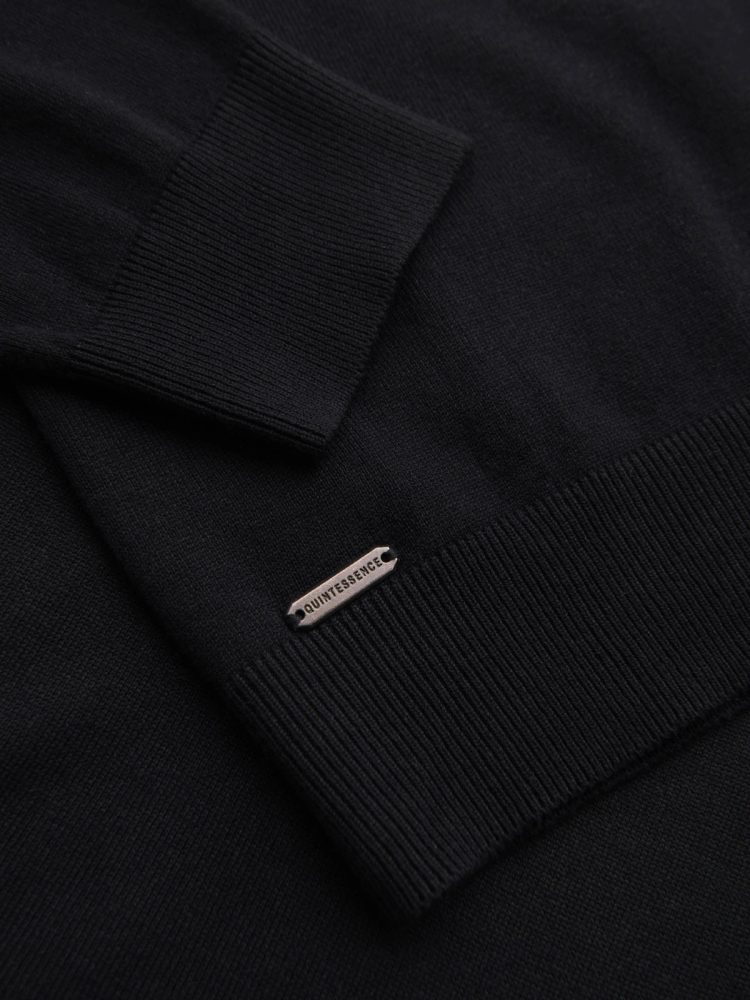 Ombre Clothing Pánsky čierny kardigán na gombíky V2 SWCD-0126