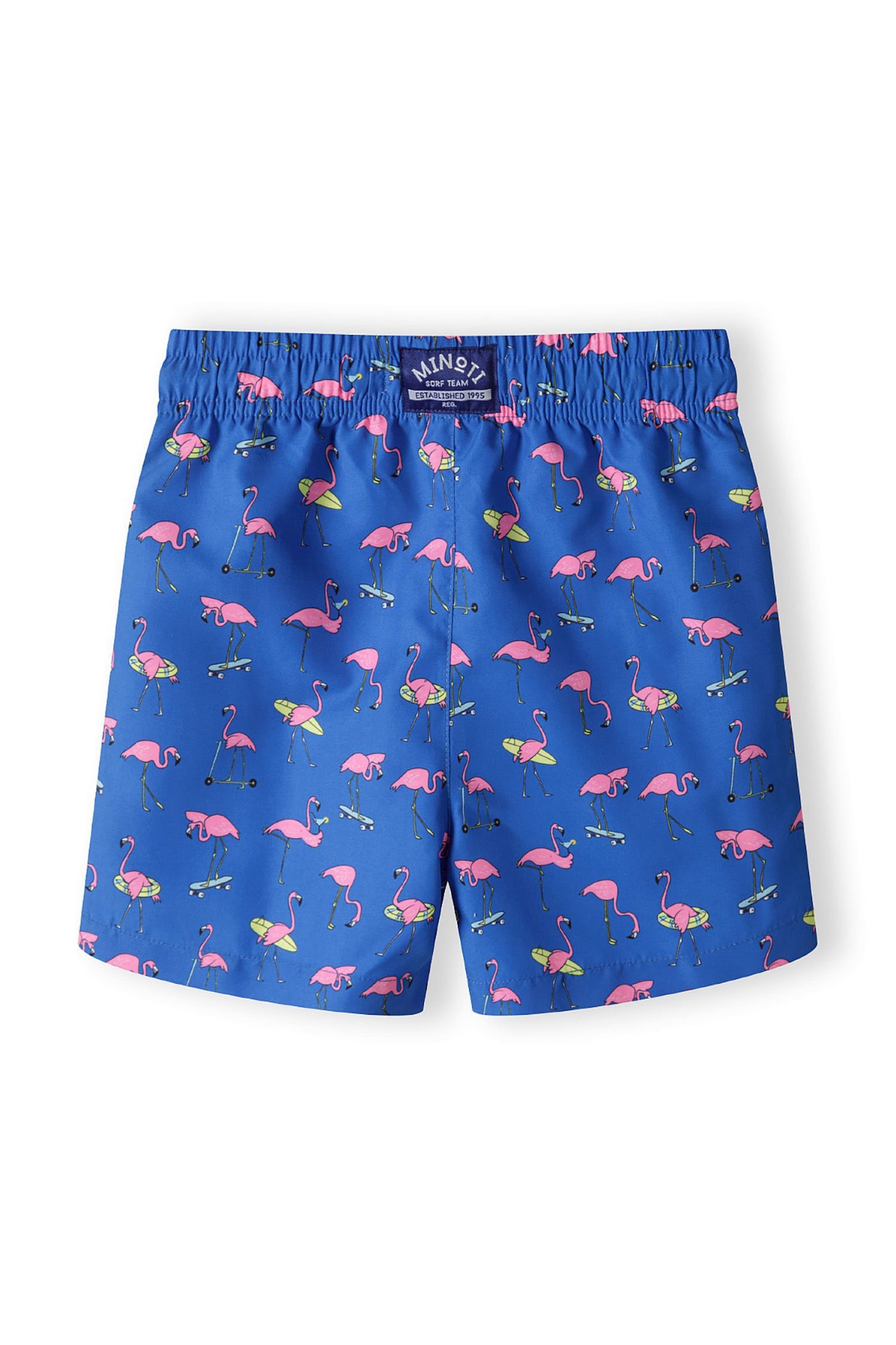 MINOTI Plavecké šortky modrá / limetková / pitaya / čierna