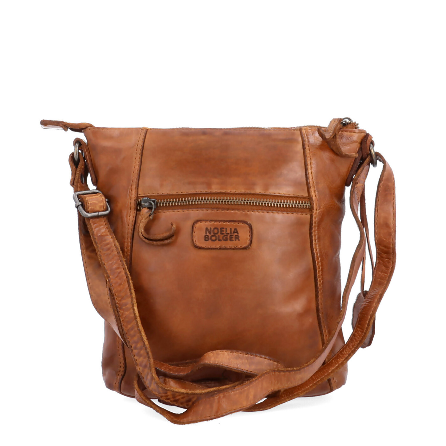 Kožená kabelka crossbody Noelia Bolger koňaková NB 2086 KO