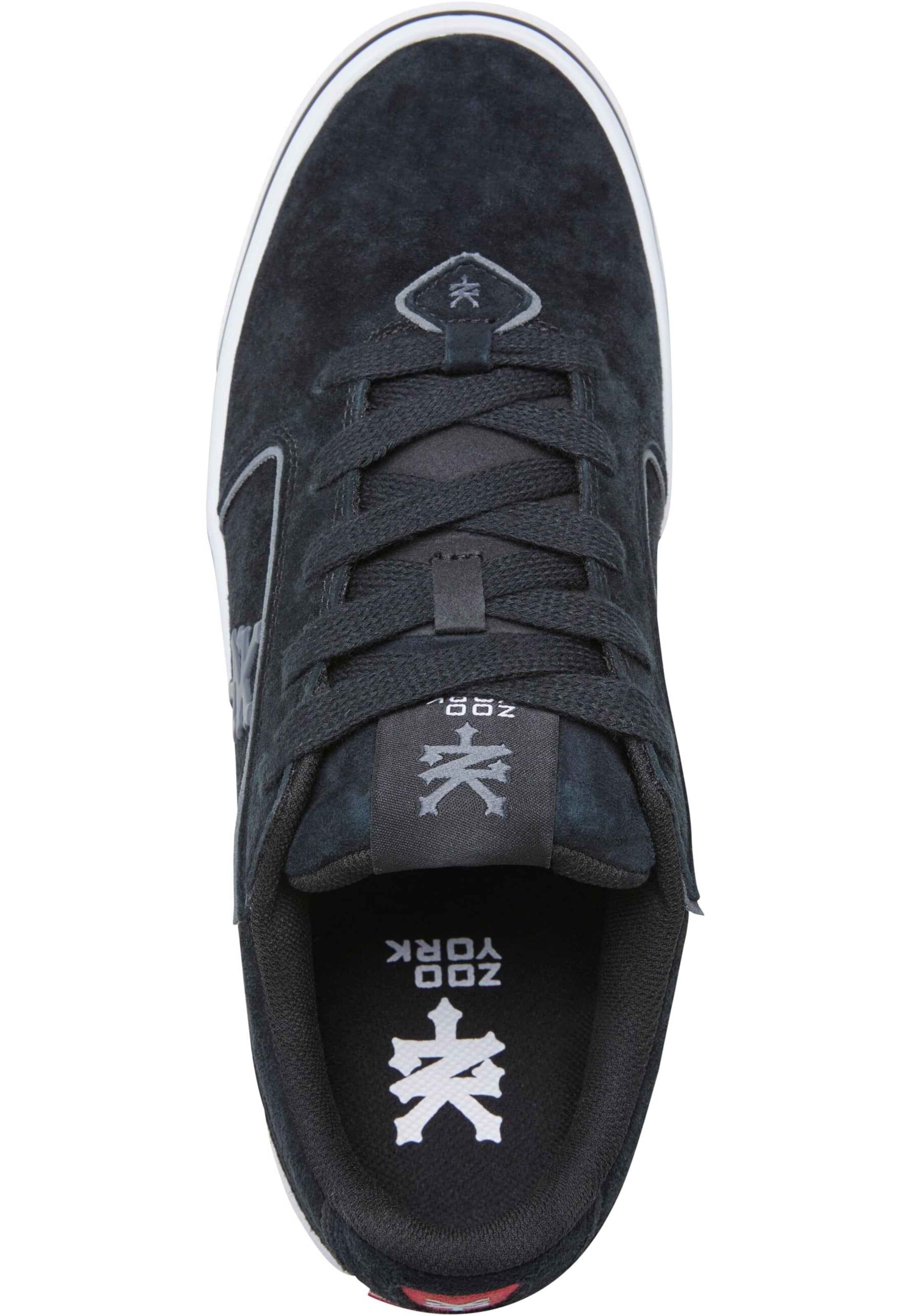 ZOO YORK Nízke tenisky 'Pyramid' grafitová / čierna