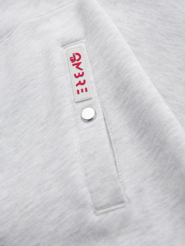 Ombre Clothing Zaujímavá šedá bomber mikina V1 SSZP-0219