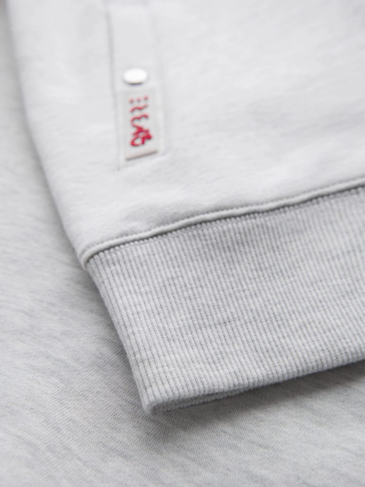 Ombre Clothing Zaujímavá šedá bomber mikina V1 SSZP-0219