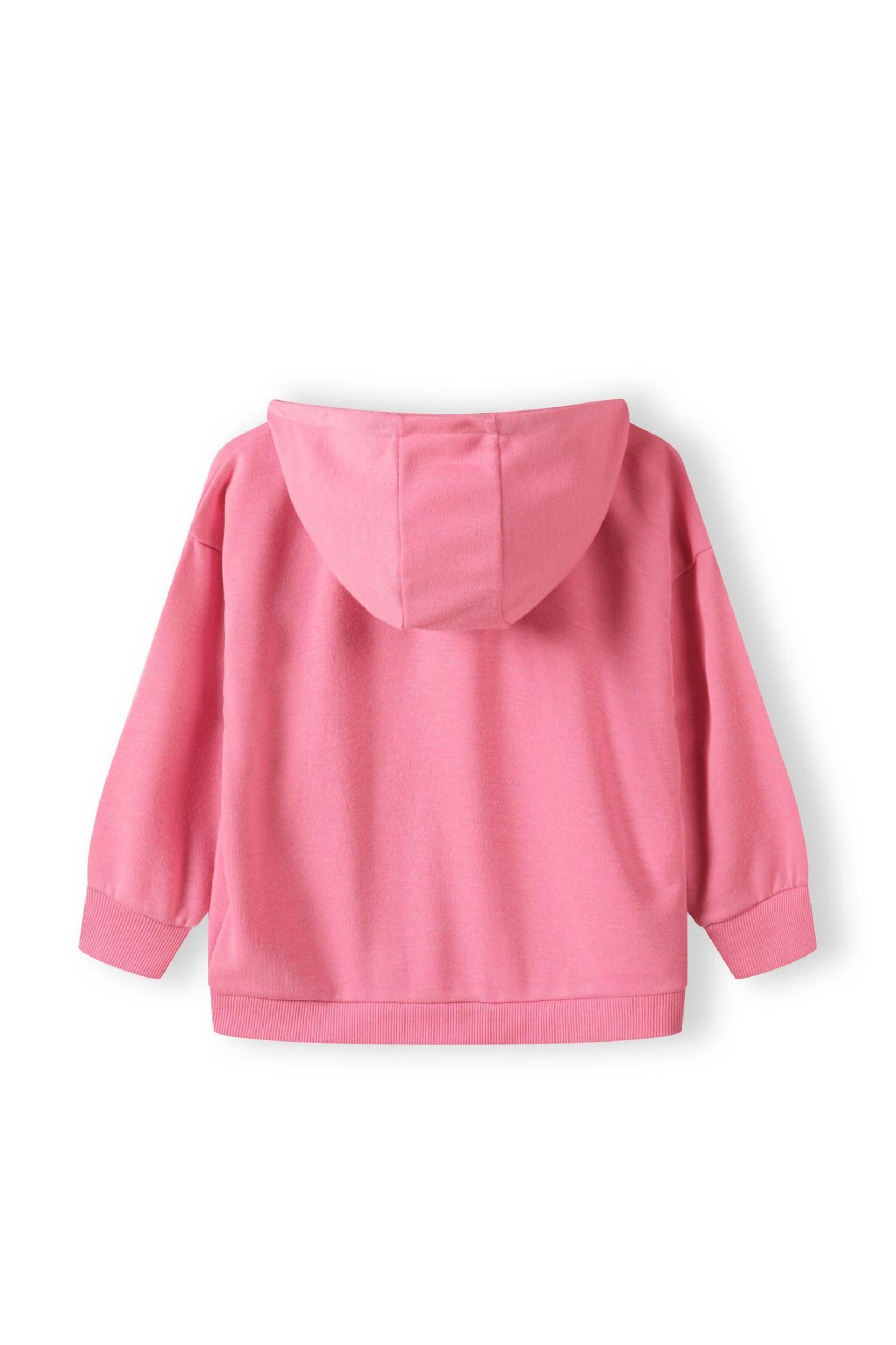 MINOTI Tepláková bunda svetloružová / biela