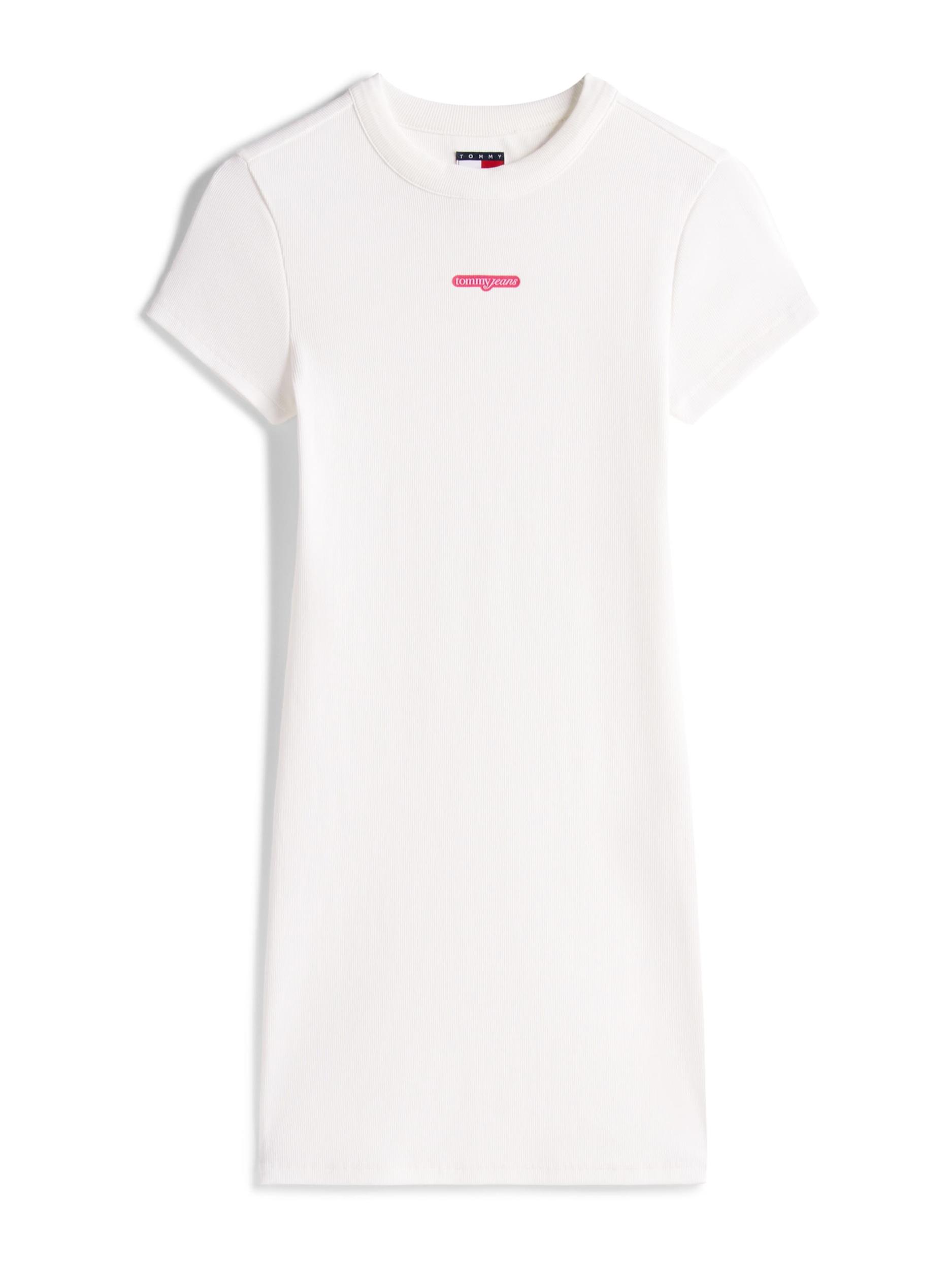 Tommy Jeans Šaty rosé / svetloružová / biela