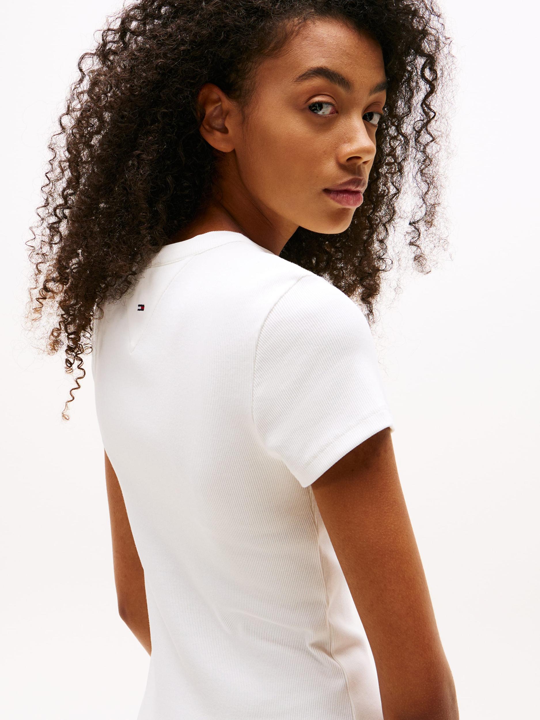 Tommy Jeans Šaty rosé / svetloružová / biela