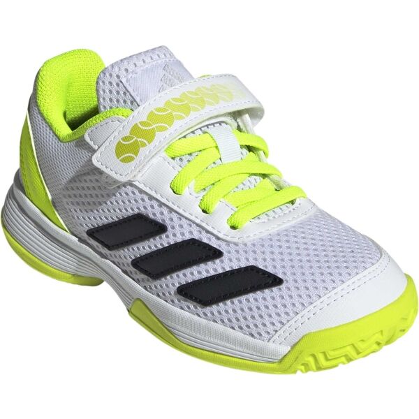 adidas COURTFLASH K COMFORT CLOSURE Detská tenisová obuv, biela, veľkosť 28