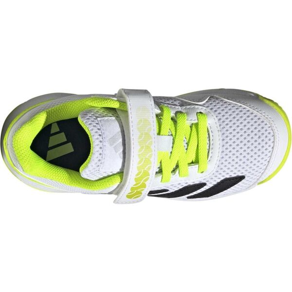 adidas COURTFLASH K COMFORT CLOSURE Detská tenisová obuv, biela, veľkosť 28