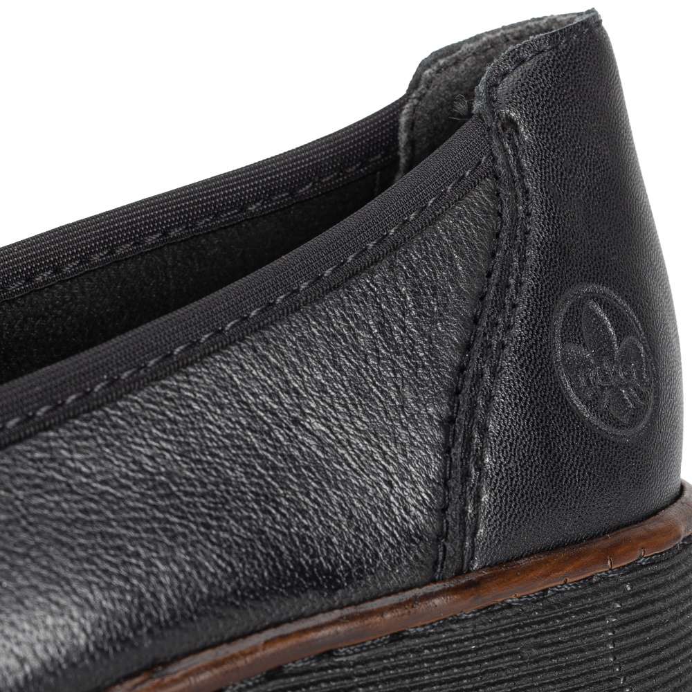 Dámske baleríny RIEKER 53755-00 čierna W5