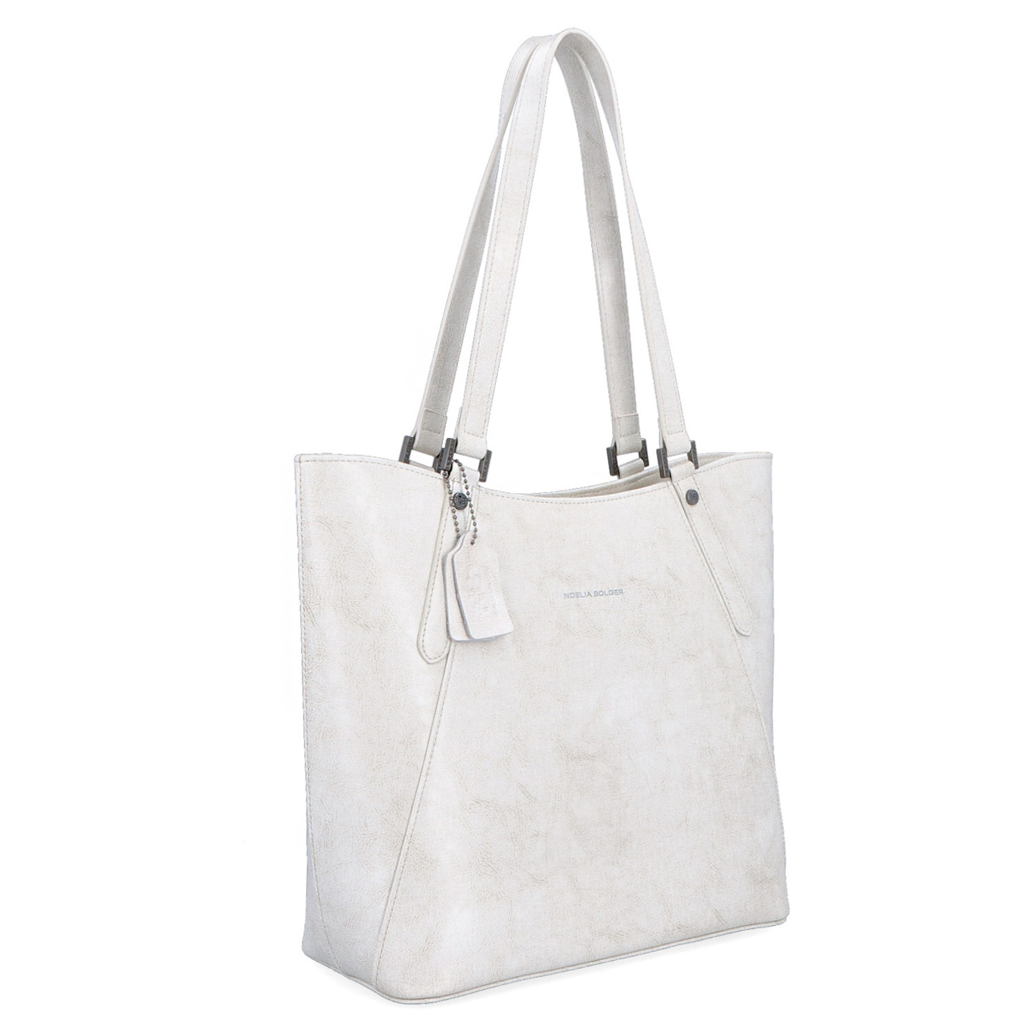 Kožená kabelka cez rameno Noelia Bolger biela NB 0094 OW