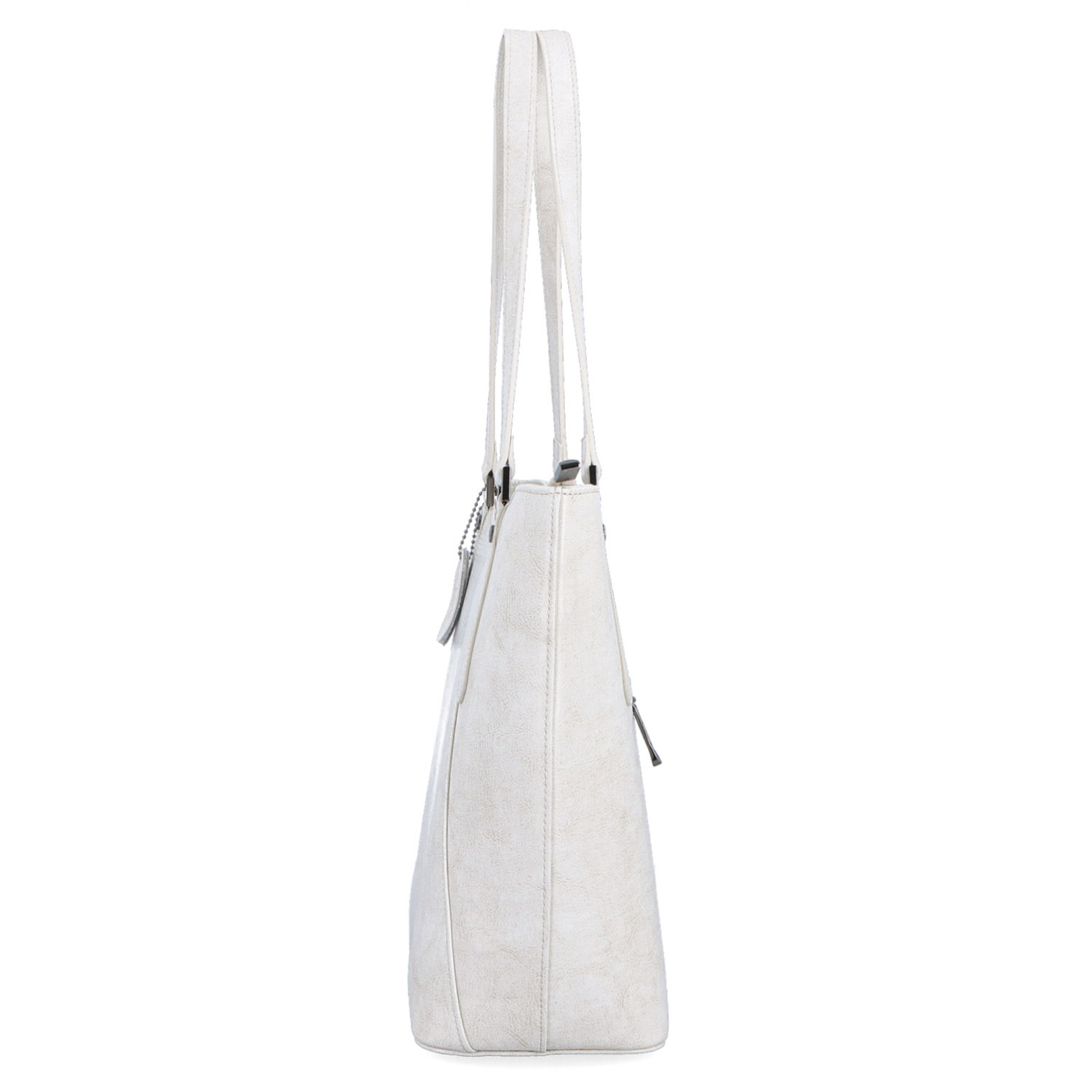 Kožená kabelka cez rameno Noelia Bolger biela NB 0094 OW