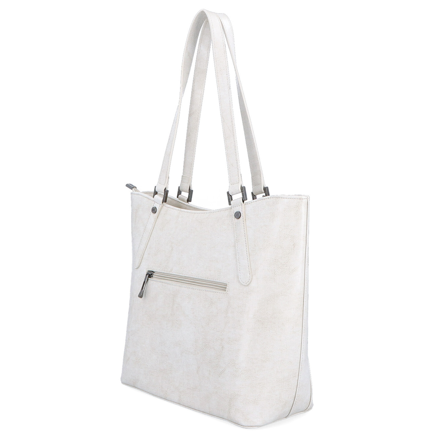 Kožená kabelka cez rameno Noelia Bolger biela NB 0094 OW