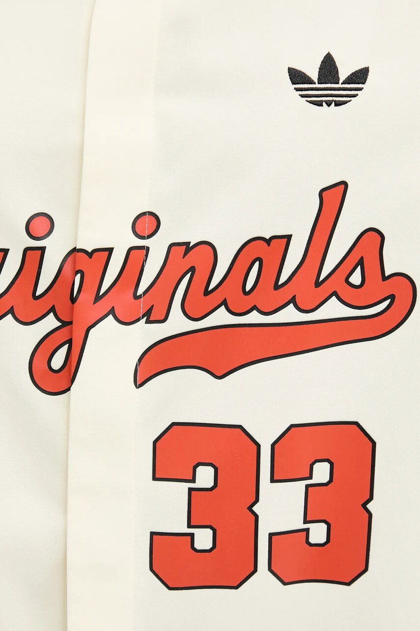 Košeľa adidas Originals Winter Shooter béžová farba, voľný strih, JM0514