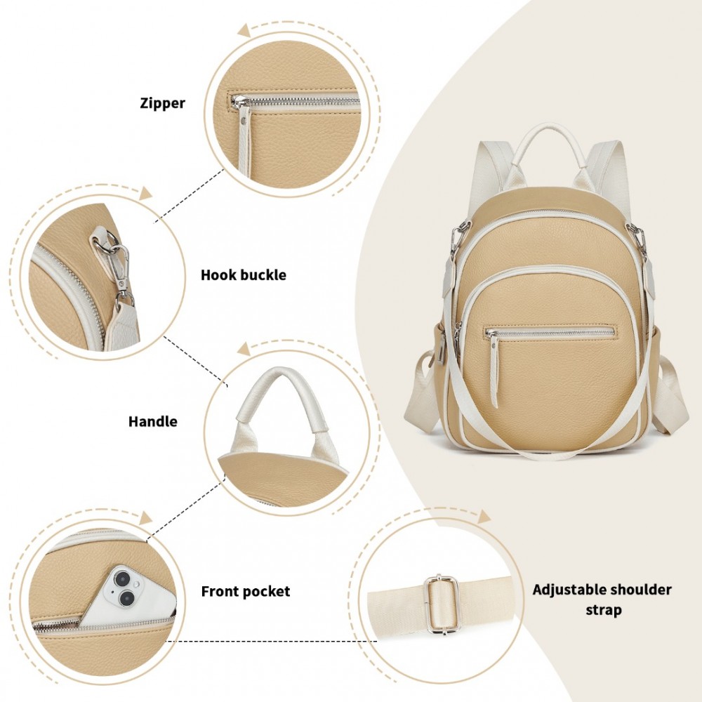 Miss Lulu Ruksak - malý s crossbody popruhom, žltý